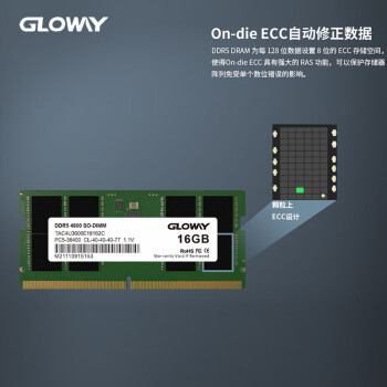 光威（Gloway）16GB DDR5 4800 笔记本内存条 天策S系列 助力AI 适配黑神话悟空
