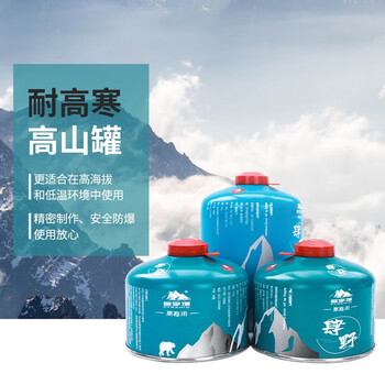 金字塔(pyramid)便携式户外高山扁气罐高原野外燃气丁烷气罐炉具扁