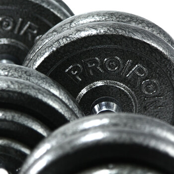 PROIRON普力艾 杠铃哑铃男配重片铸铁家用续重举重片孔径2.5厘米5公斤*2