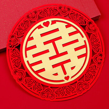 子木雅居(zimuyaju) 婚房装饰喜字结婚墙贴卧室大门立体双喜大小喜贴