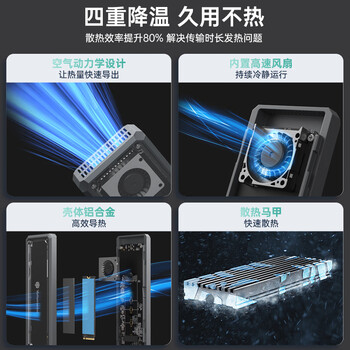 尤达大师（Yottamaster）M.2 NVMe固态硬盘盒SSD USB4硬盘盒兼容雷电4/3 适用苹果Mac mini笔记本电脑外置盒