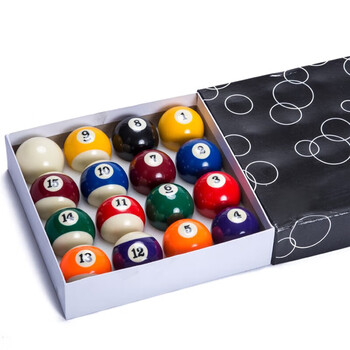 LIVEX台球子中式黑8美式台球桌球16彩大号标准球57.2mm台球配件