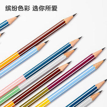 纽赛（NUSIGN）抽条书写铅笔高级美术绘图铅笔学生素描 10支NS725-HB【热门商品】得力旗下高端品牌