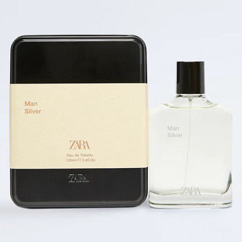 zaramansilver男士银色淡香水国内专柜进口30ml100ml12mlmansilver