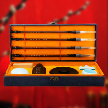 绍泽文化 文房四宝毛笔套装10件套 毛笔/砚台/墨汁/印章/笔搁/印泥/水碗 墨城烟柳热门商品 绍泽文化 文房四宝毛笔套装10件套 毛笔/砚台/墨汁/印章/笔搁/印泥/水碗 墨城烟柳热门商品