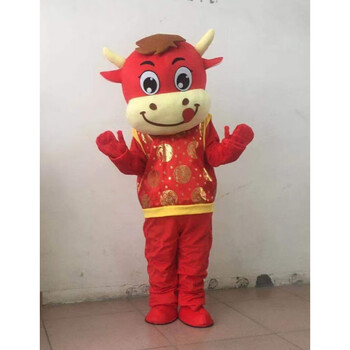 牛卡通人偶服装牛年吉祥物公仔服蒙牛奶牛行走玩偶表演发传单吉祥物牛