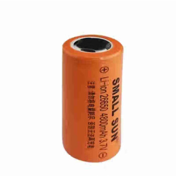 雅迎26650电池4800毫安37v充电锂电池t6强光手电筒电池桔色26650电池