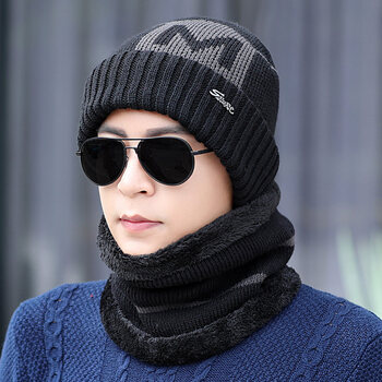 浪莎抖音网红帽子男冬季毛线帽针织套头帽冬天男士套帽加厚包头帽骑车