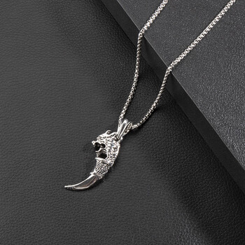 装饰项链女百搭蹦迪个性男士吊坠嘻哈钛钢挂件卫衣链潮配饰品 龙牙