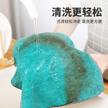 妙美 抹布30*30 5片装大号洗碗布家务清洁厨房去油家用吸水抹布洗碗巾