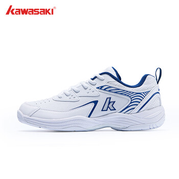 川崎（KAWASAKI）羽毛球鞋男款女士稳定耐磨减震专业运动鞋B3329 白蓝 36