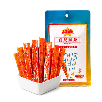 约辣直尺辣条 三只松鼠 直尺辣条 辣面筋大辣片豆皮小零食面制品 直尺
