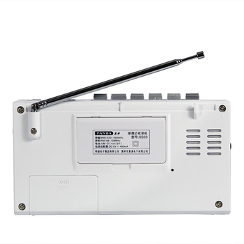 熊猫（PANDA）6503 录音机磁带便携式老人播放机U盘插卡小播放器卡带收录老年人收音家用英语学习 白色	