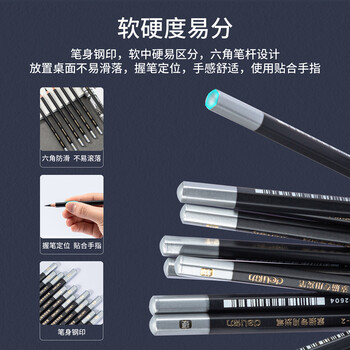 得力(deli)素描炭笔初学者碳笔软中硬三种硬度绘画美术生专用12支/盒S997A涂鸦划线热门商品 得力(deli)素描炭笔初学者碳笔软中硬三种硬度绘画美术生专用12支/盒S997A涂鸦划线热门商品