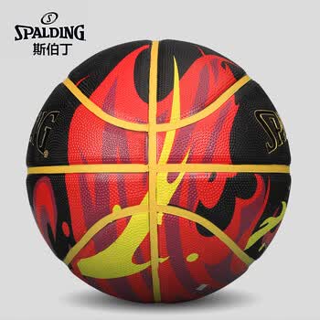 斯伯丁spalding火焰室外橡胶7号篮球84-758Y