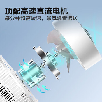 艾美特（AIRMATE）【白天鹅MAX】语音智能空气循环扇18档直流变频家用电风扇落地扇一级能效负离子净化 FA23-SRDI151