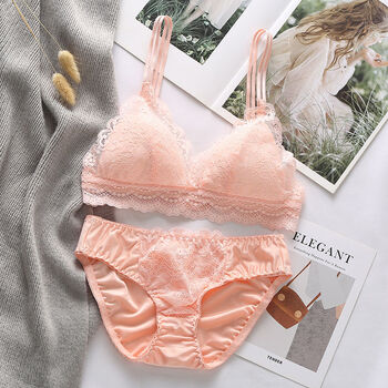 高中生内衣18岁少女文胸睡眠内衣女美背小胸款无钢圈无痕小文胸内裤一