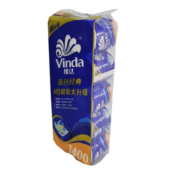 维达（Vinda）卫生纸卷纸140克*40卷共4提V4069四层加厚有芯家用卷纸厕纸