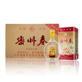 诸城特产酒 贵宾密州春 30度浓香型白酒 490ml*6 整箱装【图片 价格