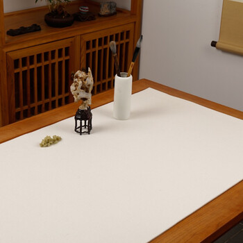 【全网低价】弘梅羊毛毛毡垫 书法国画耐磨加厚白色150*80cm 文房四宝写毛笔字毛毡布桌布画毡字