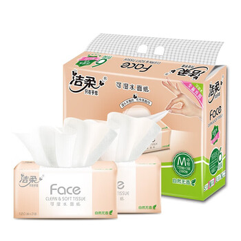 洁柔抽纸 粉Face系列120抽6包*4提M码面巾纸餐巾纸婴儿适用PR078-06