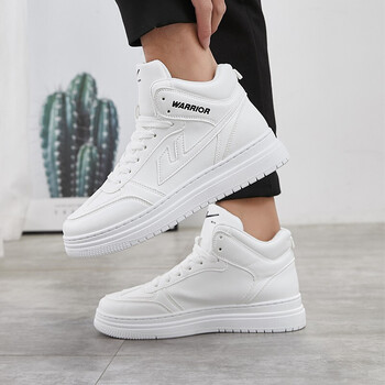 回力warrior 男鞋潮流运动小白鞋高帮板鞋百搭休闲鞋 wxy-l279n 白色