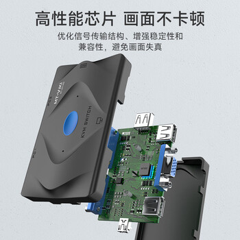 迈拓维矩(MT-viki)VGA KVM切换器 二进一出2口配线 配桌面线控 2进1出多电脑切换器 MT-201-KM 迈拓维矩(MT-viki)VGA KVM切换器 二进一出2口配线 配桌面线控 2进1出多电脑切换器 MT-201-KM