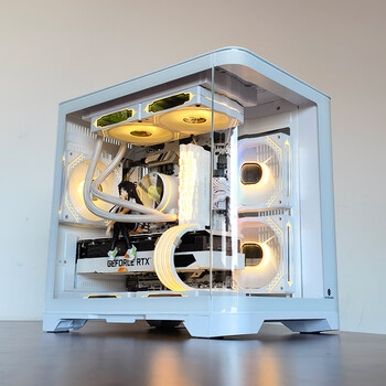 玩嘉天幕MINI白色MINI曲面玻璃海景房电脑机箱台式机MATX主板240水冷 玩嘉天幕MINI白色MINI曲面玻璃海景房电脑机箱台式机MATX主板240水冷