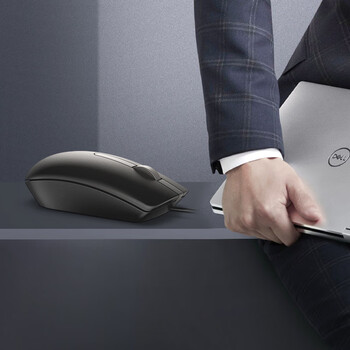 戴尔（DELL）MS116 鼠标有线  商务办公经典对称 有线鼠标 USB接口 即插即用 鼠标 （黑色）