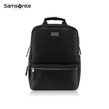 新秀丽（Samsonite）商务通勤双肩包电脑包15.6英寸女背包大容量大开口NO0 礼物