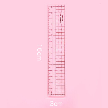 西玛（SIMAA）透明波浪直尺15cm考试绘画制图塑料尺15厘米学生绘图尺刻度尺多功能格尺 19764