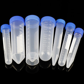 冰禹【京仓配送】塑料离心管带刻度  EP管种子瓶 子弹头离心管 BY-3073 10ml尖底螺盖（100个）