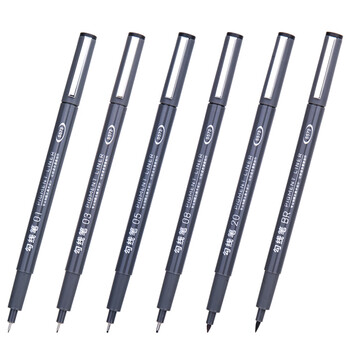 得力（deli）6支美术勾线笔多规格勾线笔(混)(6支/盒)专业绘画手绘素描彩绘画画S573