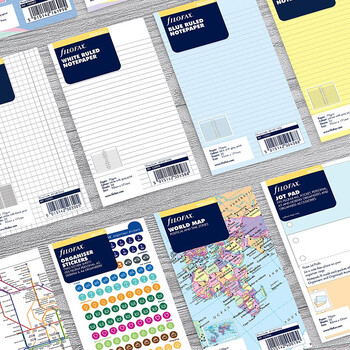 Filofax内页替芯活页记事本替换芯英国进口A6空白页132451