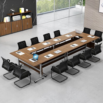 sj培训桌简约折叠桌会议桌长条桌多功能移动办公桌 1200x400双人位