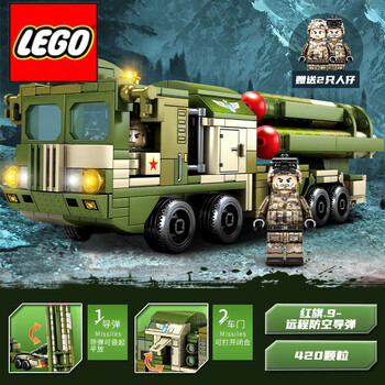 红旗-9导弹车(420片)2个人仔