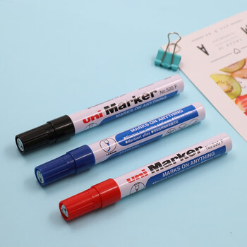 uni三菱（uni）油性记号笔520F圆头婚礼签名笔 1.0-3.0mm黑色 12支装