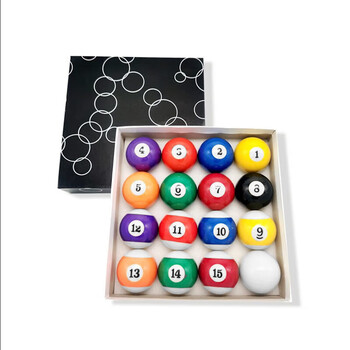 英辉（INVUI）台球子黑8中式台球桌球美式球花式十六彩大号桌球标准球57.2mm