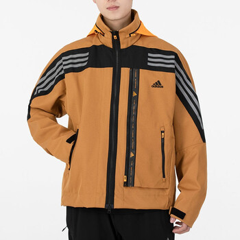 adidas阿迪达斯新款男装运动跑步训练健身透气防风休闲立领梭织夹克
