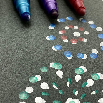 吴竹（KURETAKE）文具大赏进口ZIG圆点笔点点笔金属6色套装TC-8100/6V水彩笔