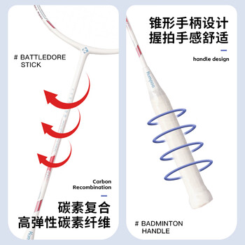 薰风（KUMPOO）羽毛球拍全碳素轻盈易控耐打攻守兼备熏风对拍C920雪玲珑+天空蓝