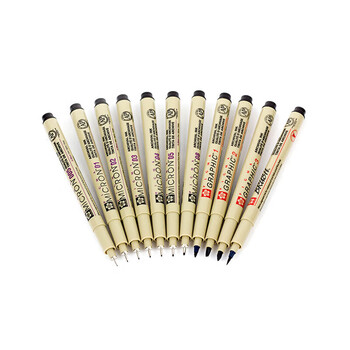 樱花(SAKURA)彩色针管笔勾线笔 03号0.35mm(绿色) 日本进口签字笔绘图水笔 学生儿童美术绘画描边手绘设计