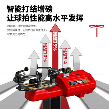 斯波阿斯S6电脑智能网羽拍毛球拍两用拉穿线机缠绑线拉线机工具 红色