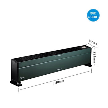 美的美的踢脚线取暖器 大面积电热电暖气家用防水浴室电暖器节能移动地暖客厅暖风机 HDX22KGN
