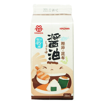 日本酱油镰田鲣鱼昆布酱油原装进口减盐餐桌烹调蘸料海鲜酱油镰田酱油调味汁200ml 图片价格品牌报价 京东