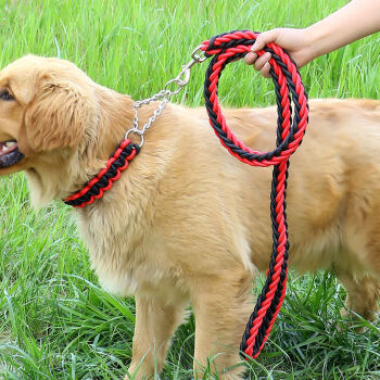 狗繩狗狗用品牽引繩狗鏈子小型犬中型大型犬金毛泰迪狗繩子遛狗繩黑加