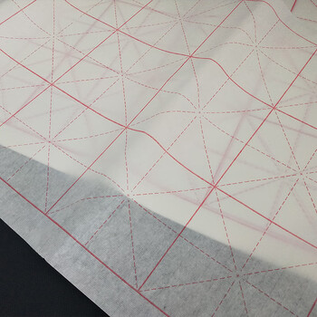 芬尚  文房四宝宣纸 毛笔书法米字格练习纸 学生书法课堂用纸生宣四尺四开10cm*18格 尺寸约66*34cm约50张/包