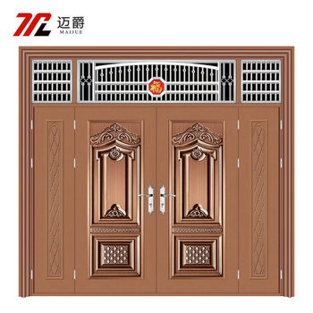 迈爵门业不锈钢门304进户大门不锈钢彩色四开大门双开门防盗门不锈钢