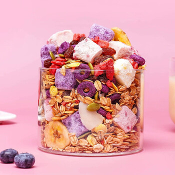 福事多 酸奶水果燕麦片400g健身代餐开袋即食谷物速食营养早餐休闲零食