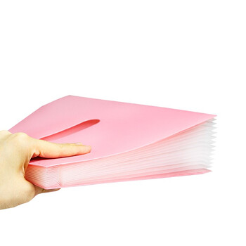 金得利13格A4竖款大容量手提风琴包可立式可伸缩文件筐资料册收纳夹学生用可伸缩书立架折叠书夹 粉色 DC7610